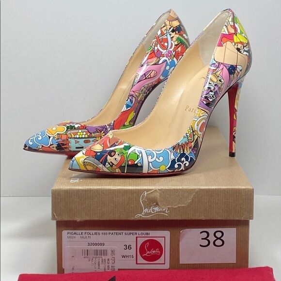 Christian Louboutin Pigalle Follies Print Pumps - Picture 9 of 10